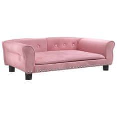 shumee Pasja postelja roza 95x55x30 cm žamet
