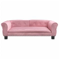 shumee Pasja postelja roza 95x55x30 cm žamet