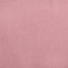 Vidaxl Pasja postelja roza 70x45x30 cm žamet