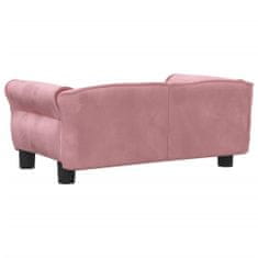 Greatstore Pasja postelja roza 70x45x30 cm žamet