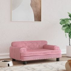 shumee Pasja postelja roza 70x45x30 cm žamet
