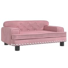shumee Pasja postelja roza 70x45x30 cm žamet