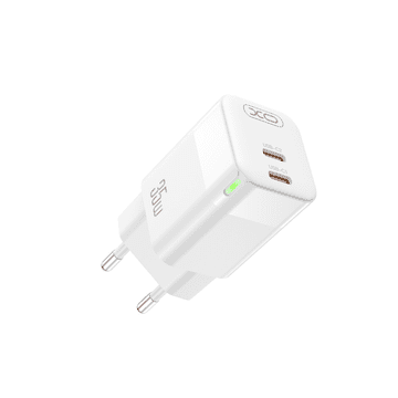 XO Polnilec za telefon CE07 35W 2x USB-C PD, GaN