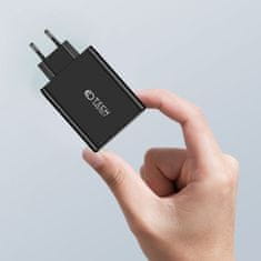 Tech-protect GaN polnilnik USB / 3x USB-C 100W PD QC, bela