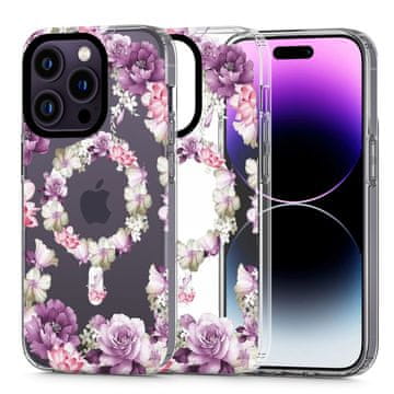 Tech-protect Magmood MagSafe ovitek za iPhone 13 Pro, rose floral