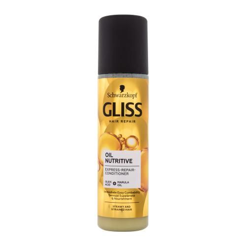 Schwarzkopf Gliss Oil Nutritive Express-Repair-Conditioner hranilen in obnovitveni balzam za lase brez izpiranja za ženske