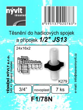 TĚSNĚNÍ NÝVLT s.r.o. Tesnila za cevne priključke in spojke 3/4" 24x16x2mm F1/78N (7 kosov)
