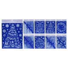 STREFA Božična okenska dekoracija 42x30cm mešanica motivov