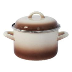 Metalac Lonec + pokrov premera 18 cm 3l CAPUCCINO