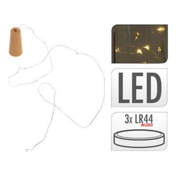 STREFA Osvetlitev steklenice ZÁTKA 8LED