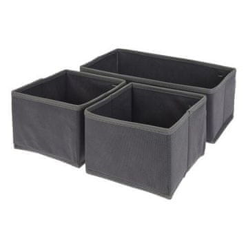 STREFA Organizator za shranjevanje škatel za tekstil komplet 3 delov