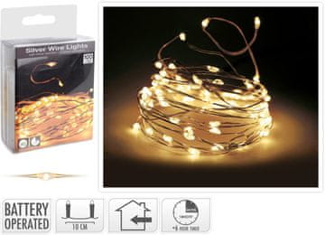 STREFA Božična razsvetljava 4,95m 100LED toplo bela