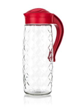 Banquet Stekleni vrč 1600 ml, plastični pokrov, ročaj CRV