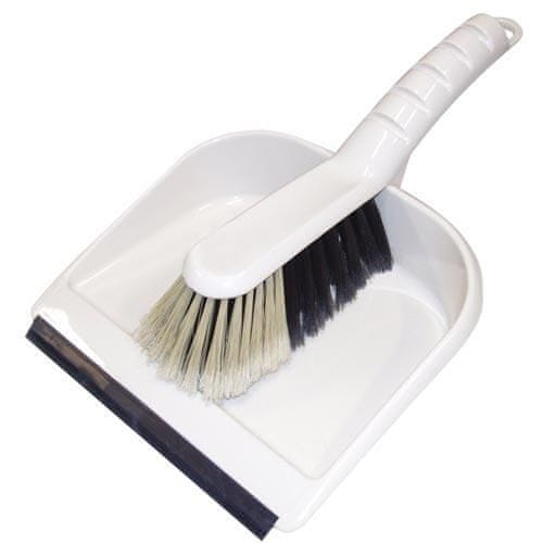SPOKAR Metla z zajemalko za prah in gumijasto, plastično