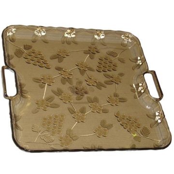 Kristalni pladenj 30x30cm imitacija stekla plastika