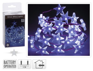 STREFA Razsvetljava STAR 2 m, 40LED hladno bela