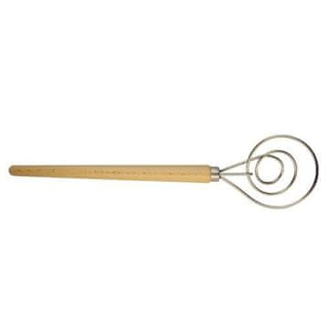Sonix Mešalnik za testo s premerom 8,5 cm iz nerjavečega jekla, lesen ročaj