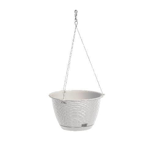 Prosperplast sadilnik RATOLLA ROUND 21,7 h.14,2cm,3,4l,BELI (S449) viseči