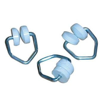 STREFA Kovinski drsnik za zavese s plastičnimi kolesi (500 kosov)