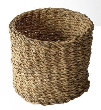 STREFA Okrogla košara iz morske trave, srednja, premer 21x18cm