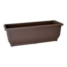 eoshop Samozalivalni koritni lonec Aqua Gloria 50 cm, rjav, brez podstavka