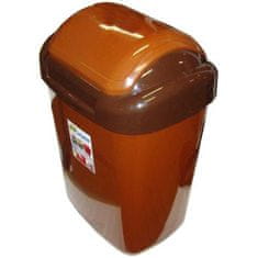 STREFA Zabojnik za smeti, STANDART, 15 l, plastičen, kovinsko rjav