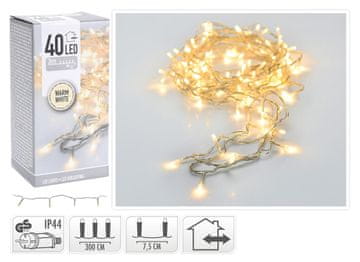 STREFA Božična razsvetljava 3m 40LED topla bela