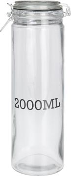 STREFA Hermetični kozarec 2000ml steklo z zaskočnim zapiranjem, natisnjen