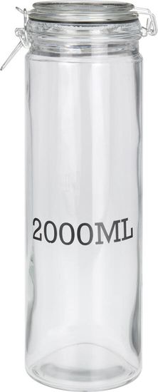 Edm Hermetični kozarec 2000 ml stekla. z zaskočnim zapiranjem, natisnjen