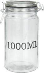 Edm Hermetični kozarec 1000ml steklo. z zaskočnim zapiranjem, s potiskom