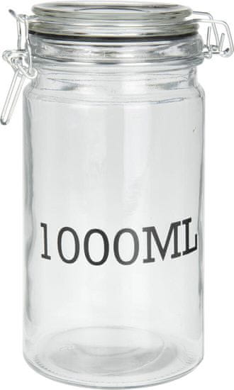 Edm Hermetični kozarec 1000ml steklo. z zaskočnim zapiranjem, s potiskom