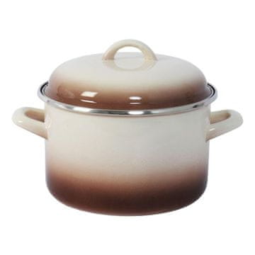 Metalac Lonci + pokrovi premer 22cm 5l CAPUCCINO
