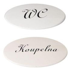 STREFA Komplet nalepk WC + KOPALNICA bela plastika