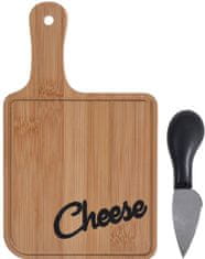 Deska za sir iz bambusa, komplet 2 kosov (deska 20x12x1cm, nož 11cm)
