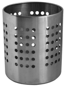 M.A.T Group Stojalo za jedilni pribor premera 12 cm in višine 14 cm iz nerjavečega jekla