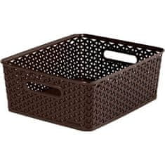 Curver RATTAN plastična košara rjava 35x30x13cm (M), "Y"