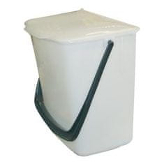 Univerzalni koš za smeti (za kuhinjo) 8l pravokotna plastika, BELA
