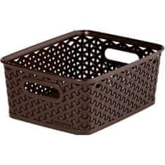 Curver Košara RATTAN iz rjave plastike 25x20x10cm (S), "Y"