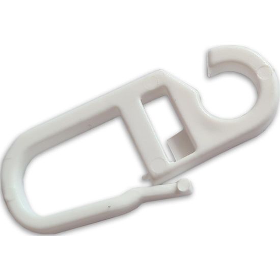 STREFA Kljuka za zavese za obročke, bela (10 kosov)
