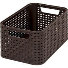 Curver RATTAN rjava plastična košara 28,5x19x13cm (S)