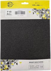 Krpa za brušenje kovine, lesa, zrna 24, 230x280mm (3 kosi)