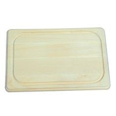 Dipro Deska za rezanje mesa 45x30x1,9cm z lesom z utori.