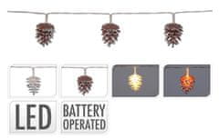 STREFA Razsvetljava PINE NECK 0,9m 10LED toplo bela, barva bela / rjava