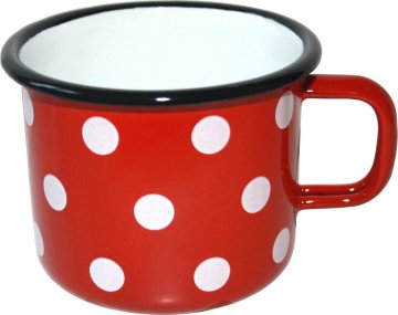 Metalac Emajliran vrč premera 7cm 0,25l PUNTÍK CRV