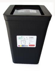 Plast Team Plastični zabojnik za odpadke črne barve REC 20l