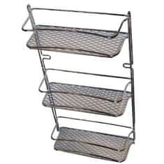 STREFA Kromirana polica za kopalnico 3 nivoji STAR 23x10x46cm