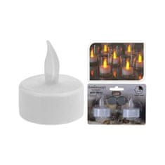 STREFA Čajna sveča LED premera 3,5 cm bela (2 kosa) 