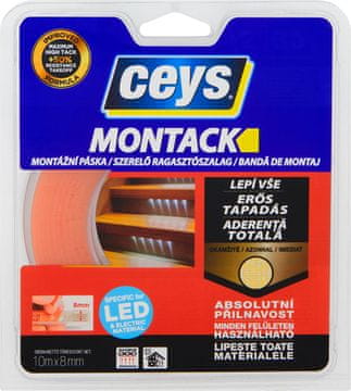 Ceys dvostranski trak 8mmx10m montažni trak MONTACKCEYS
