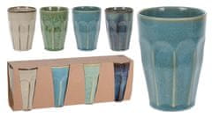 M.A.T Group Vrč brez ročaja 330ml, porcelan, mešanica barv (4 kosi)