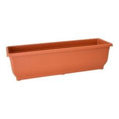 eoshop Samozalivalni balkonski koritnik Aqua Gloria 60 cm, terakota, brez podstavka
